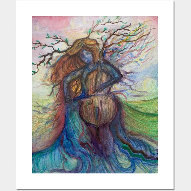 Cello Goddess Wall Art by Room 4 Cello